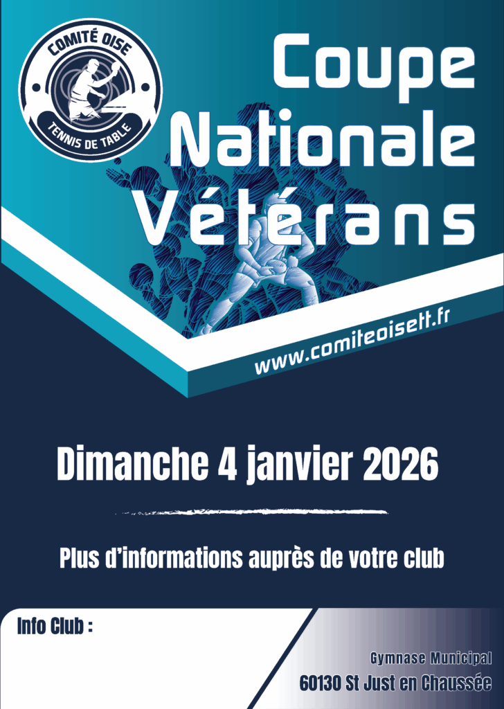 Inscriptions Coupe Nationale Vétérans