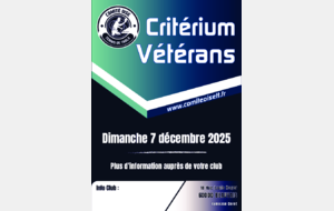 Inscriptions Critérium Vétérans